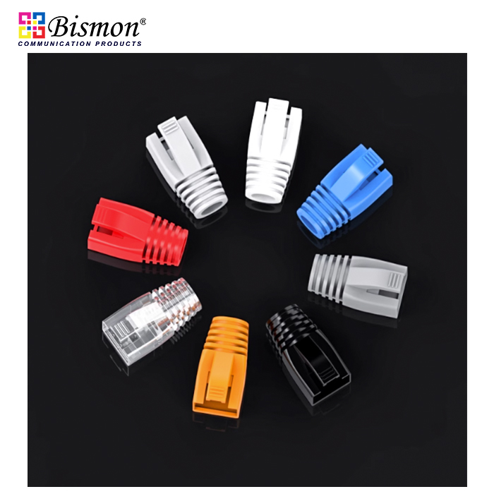 Modular Boot RJ45 Plug OD:8.5mm, Blue color for Cat6A, Cat7